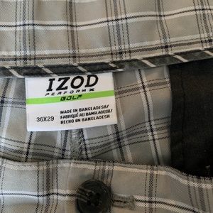 Men’s grey plaid Izod Golf Pants
